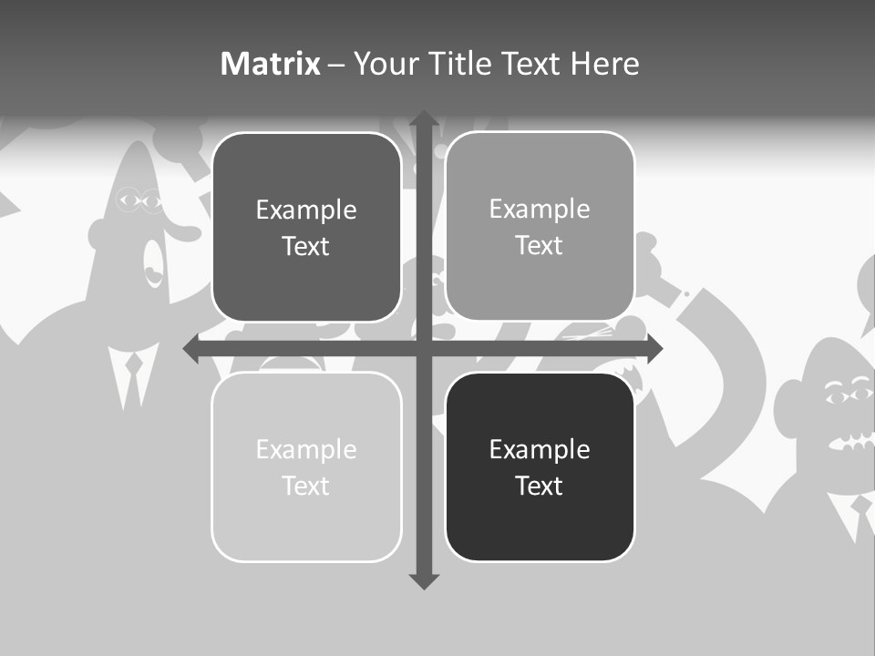 An Arguing Silhouette Crowd. Stock Vector Illustration: PowerPoint Template