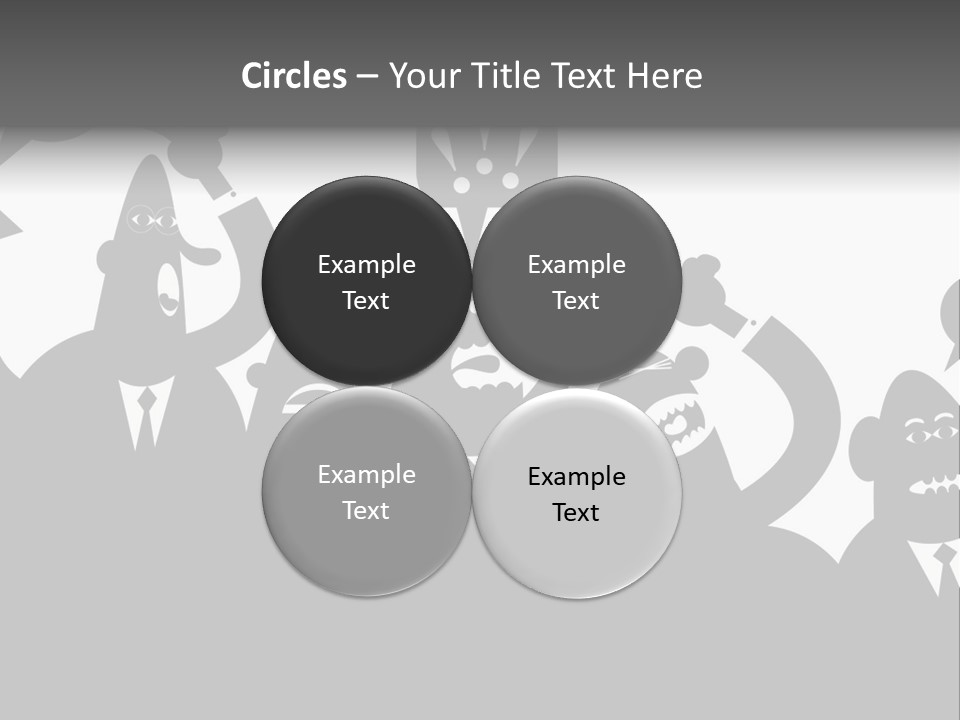 An Arguing Silhouette Crowd. Stock Vector Illustration: PowerPoint Template