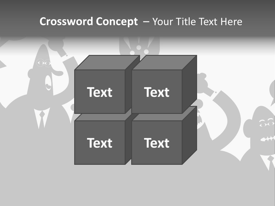An Arguing Silhouette Crowd. Stock Vector Illustration: PowerPoint Template