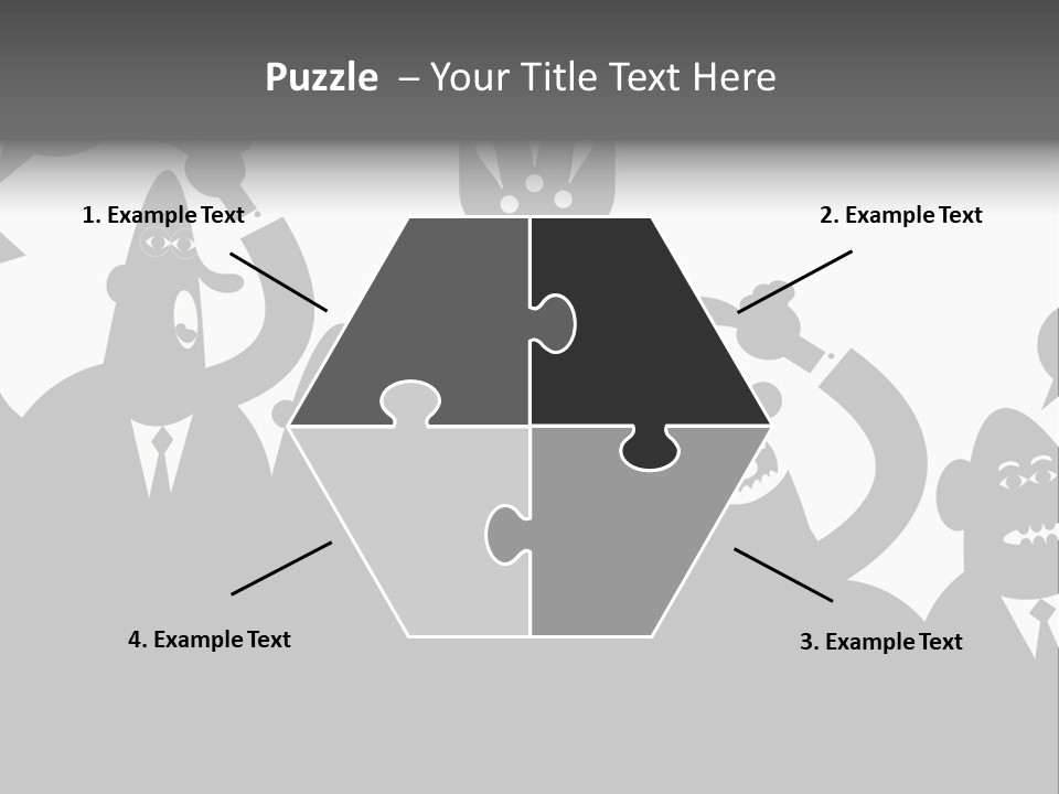 An Arguing Silhouette Crowd. Stock Vector Illustration: PowerPoint Template