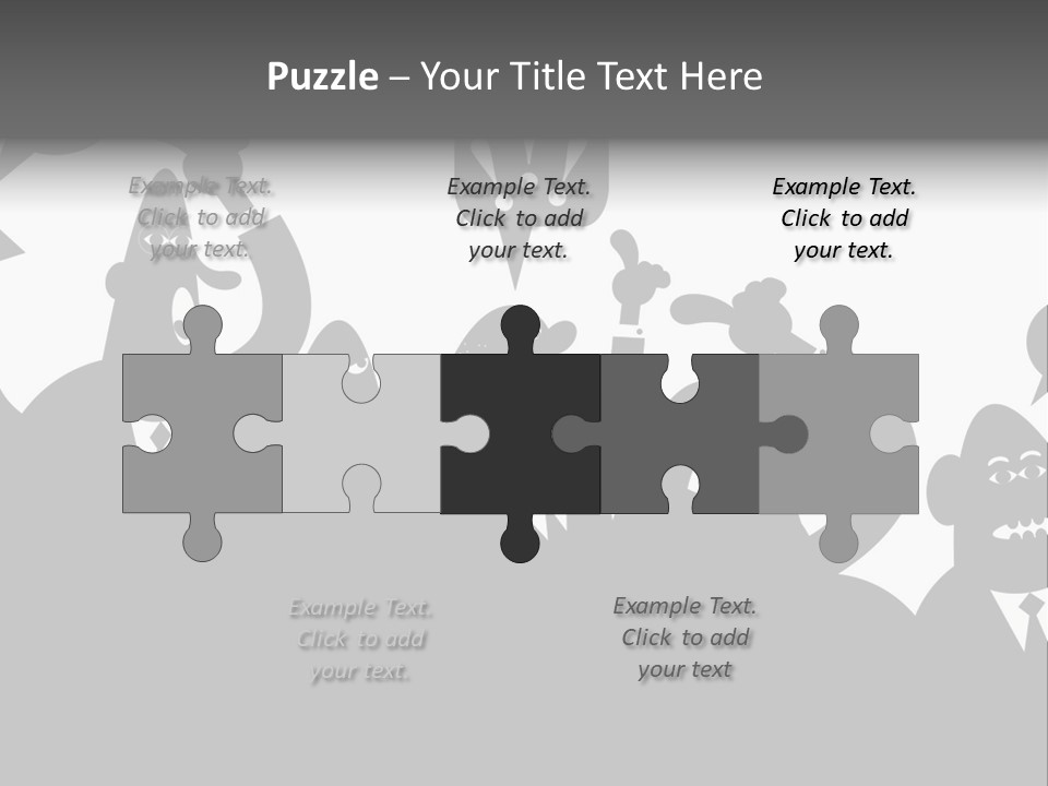 An Arguing Silhouette Crowd. Stock Vector Illustration: PowerPoint Template
