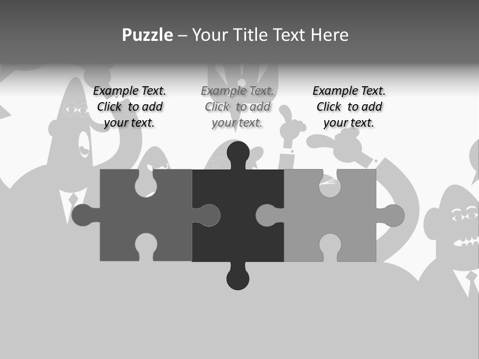 An Arguing Silhouette Crowd. Stock Vector Illustration: PowerPoint Template