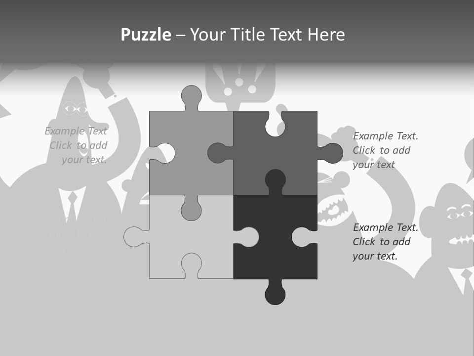 An Arguing Silhouette Crowd. Stock Vector Illustration: PowerPoint Template