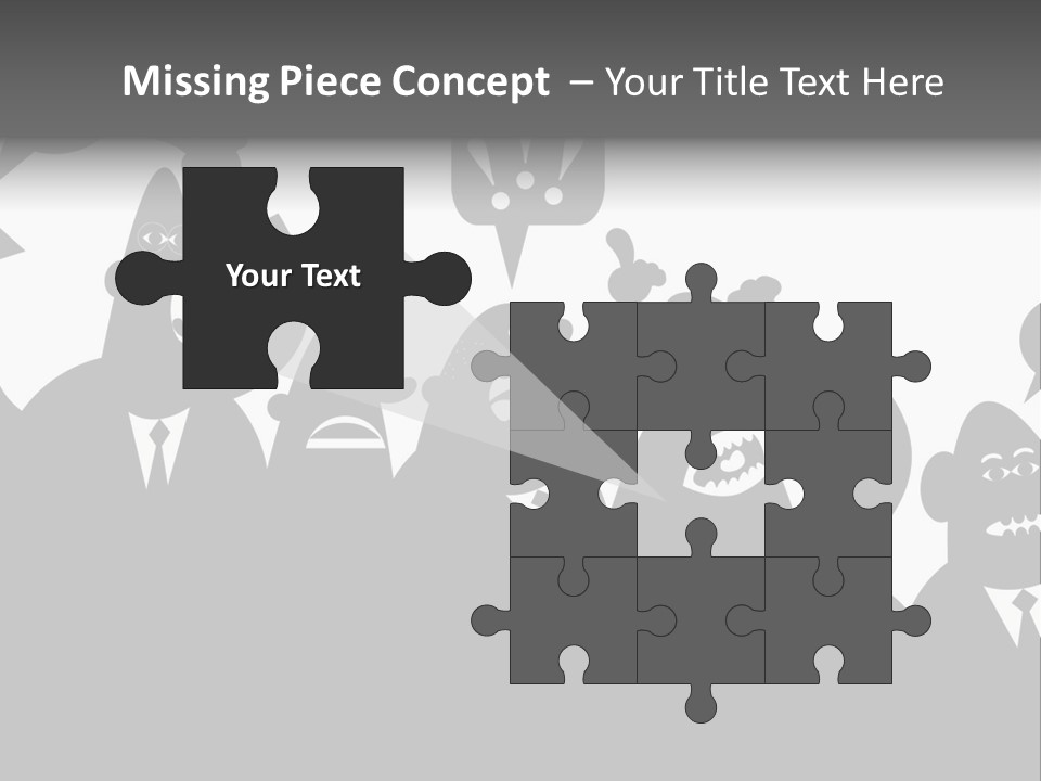 An Arguing Silhouette Crowd. Stock Vector Illustration: PowerPoint Template