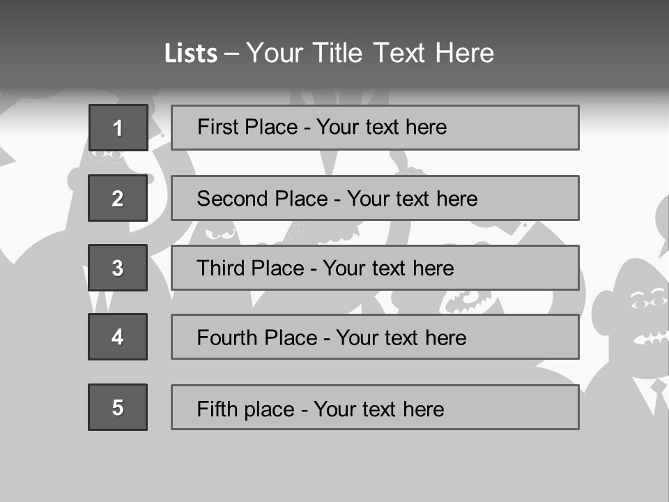 An Arguing Silhouette Crowd. Stock Vector Illustration: PowerPoint Template