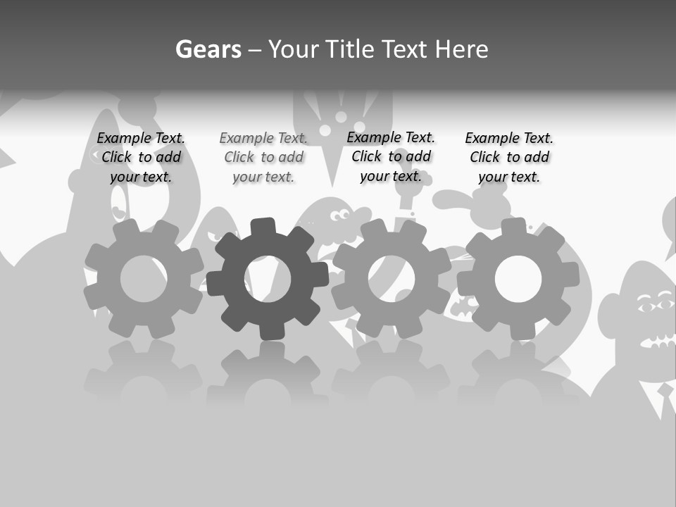 An Arguing Silhouette Crowd. Stock Vector Illustration: PowerPoint Template