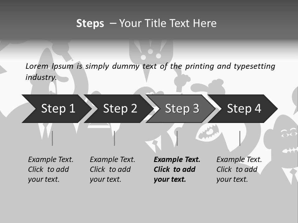 An Arguing Silhouette Crowd. Stock Vector Illustration: PowerPoint Template