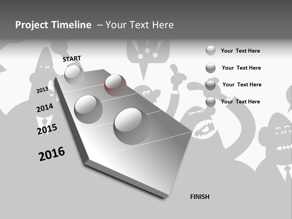 An Arguing Silhouette Crowd. Stock Vector Illustration: PowerPoint Template