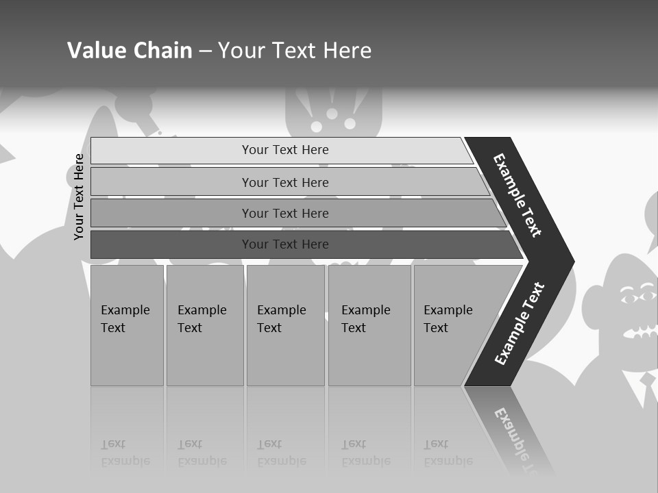 An Arguing Silhouette Crowd. Stock Vector Illustration: PowerPoint Template