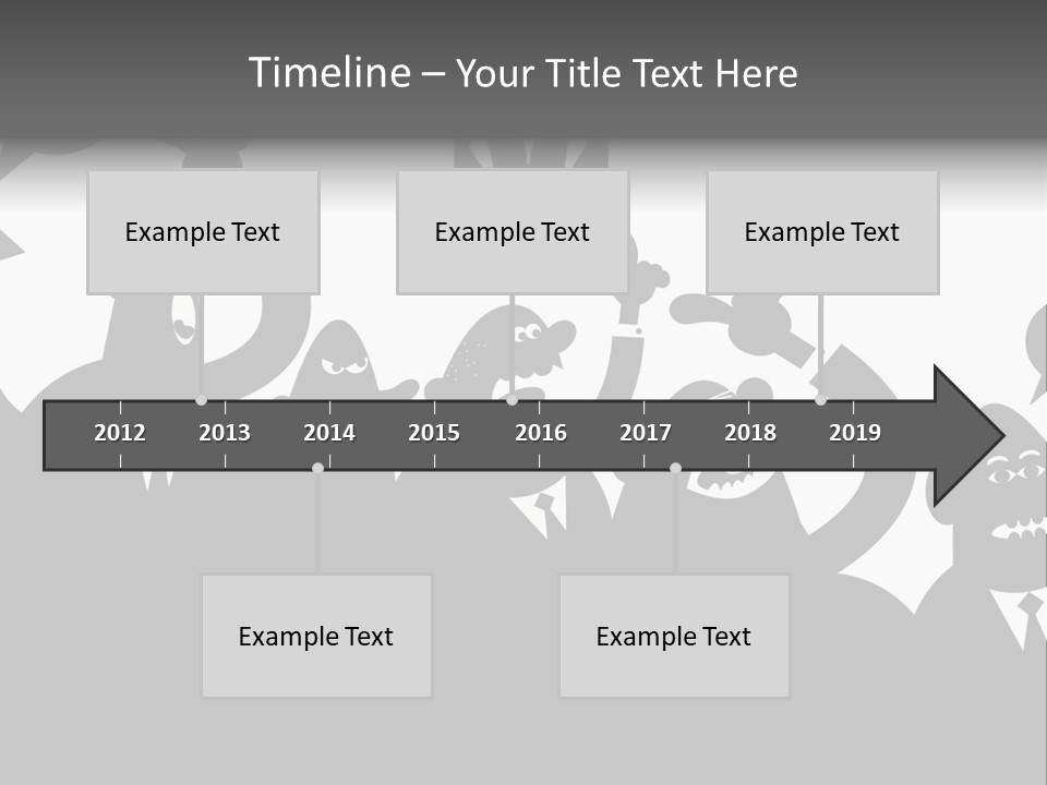An Arguing Silhouette Crowd. Stock Vector Illustration: PowerPoint Template