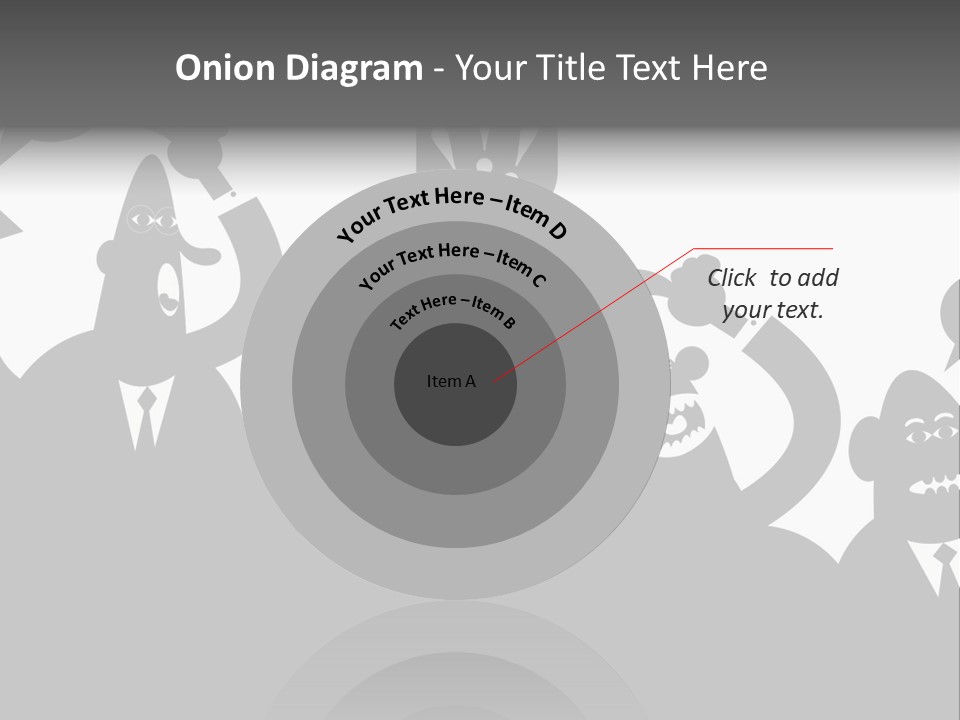 An Arguing Silhouette Crowd. Stock Vector Illustration: PowerPoint Template