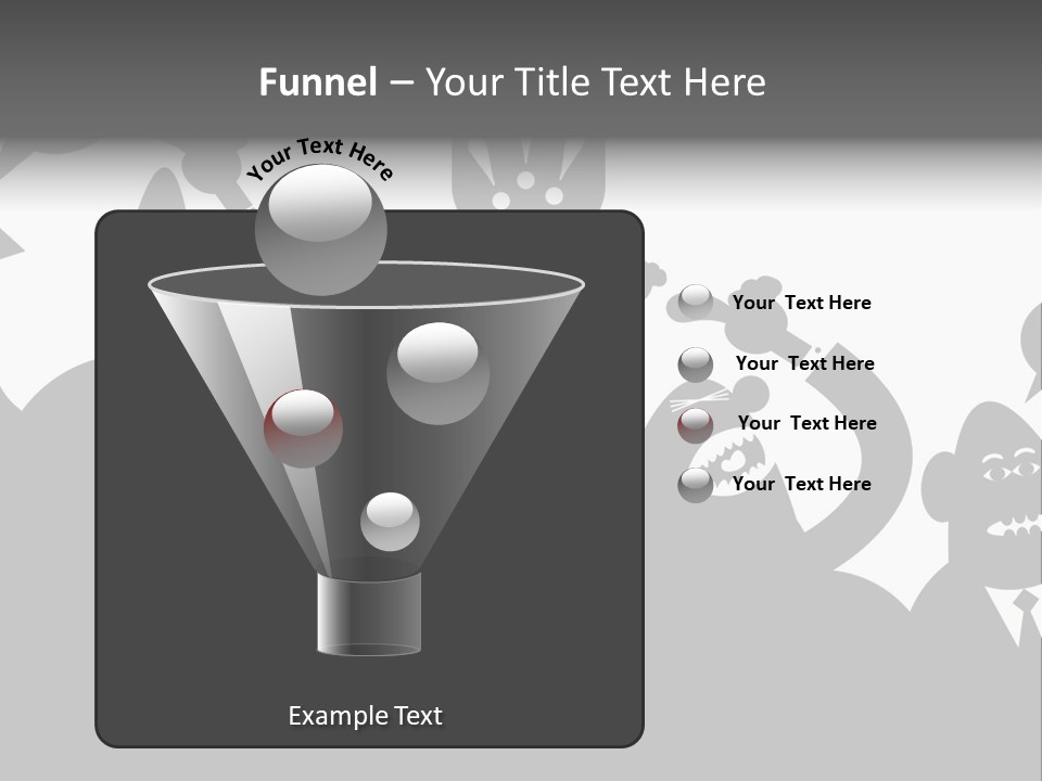 An Arguing Silhouette Crowd. Stock Vector Illustration: PowerPoint Template