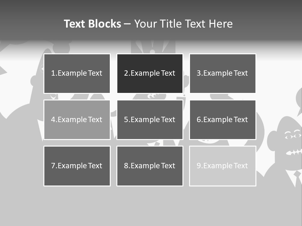 An Arguing Silhouette Crowd. Stock Vector Illustration: PowerPoint Template