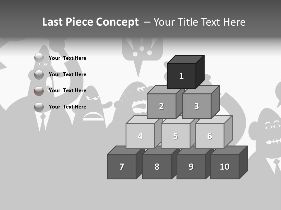 An Arguing Silhouette Crowd. Stock Vector Illustration: PowerPoint Template