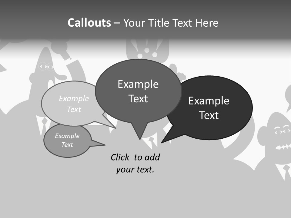 An Arguing Silhouette Crowd. Stock Vector Illustration: PowerPoint Template