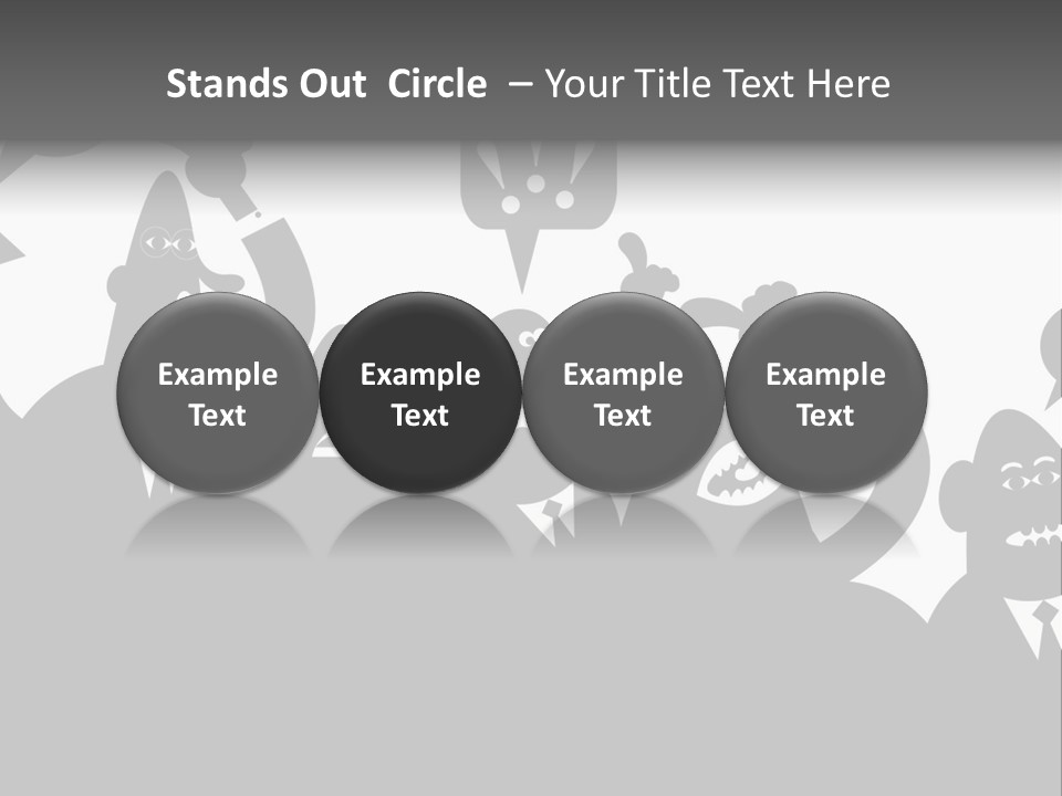 An Arguing Silhouette Crowd. Stock Vector Illustration: PowerPoint Template