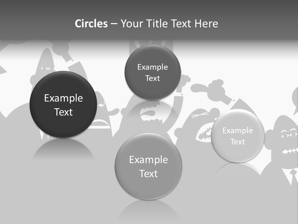 An Arguing Silhouette Crowd. Stock Vector Illustration: PowerPoint Template