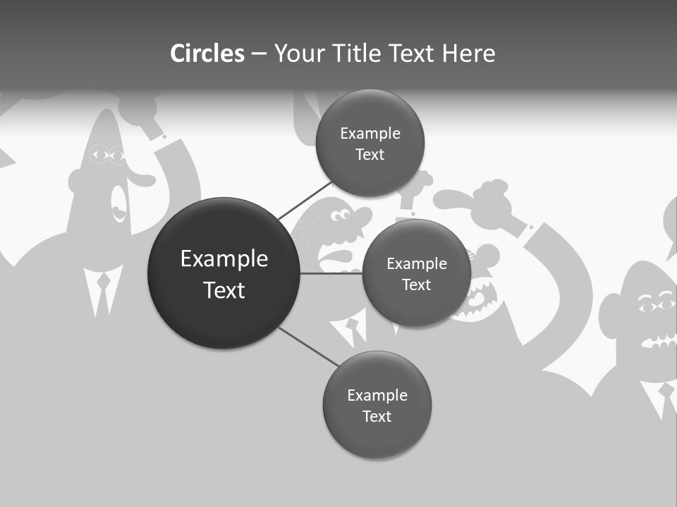 An Arguing Silhouette Crowd. Stock Vector Illustration: PowerPoint Template