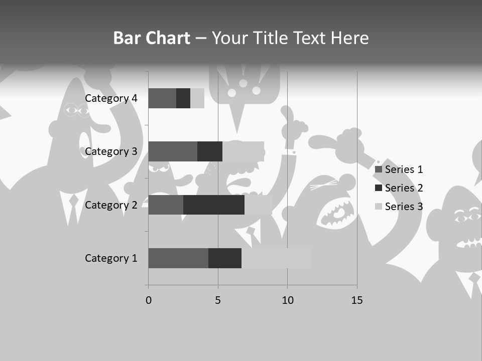 An Arguing Silhouette Crowd. Stock Vector Illustration: PowerPoint Template