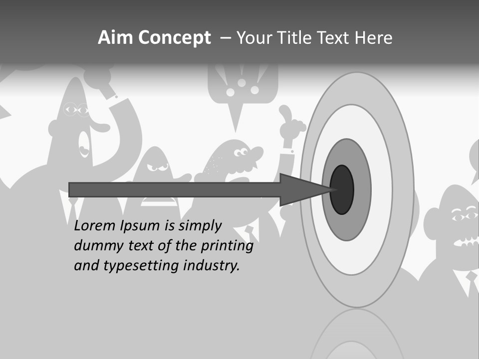 An Arguing Silhouette Crowd. Stock Vector Illustration: PowerPoint Template