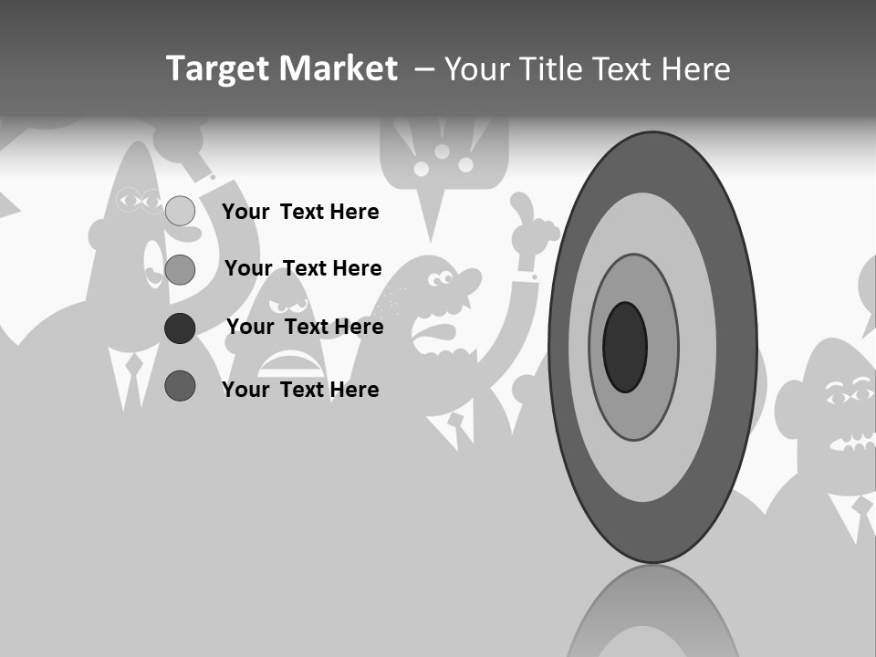 An Arguing Silhouette Crowd. Stock Vector Illustration: PowerPoint Template