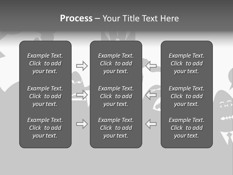 An Arguing Silhouette Crowd. Stock Vector Illustration: PowerPoint Template