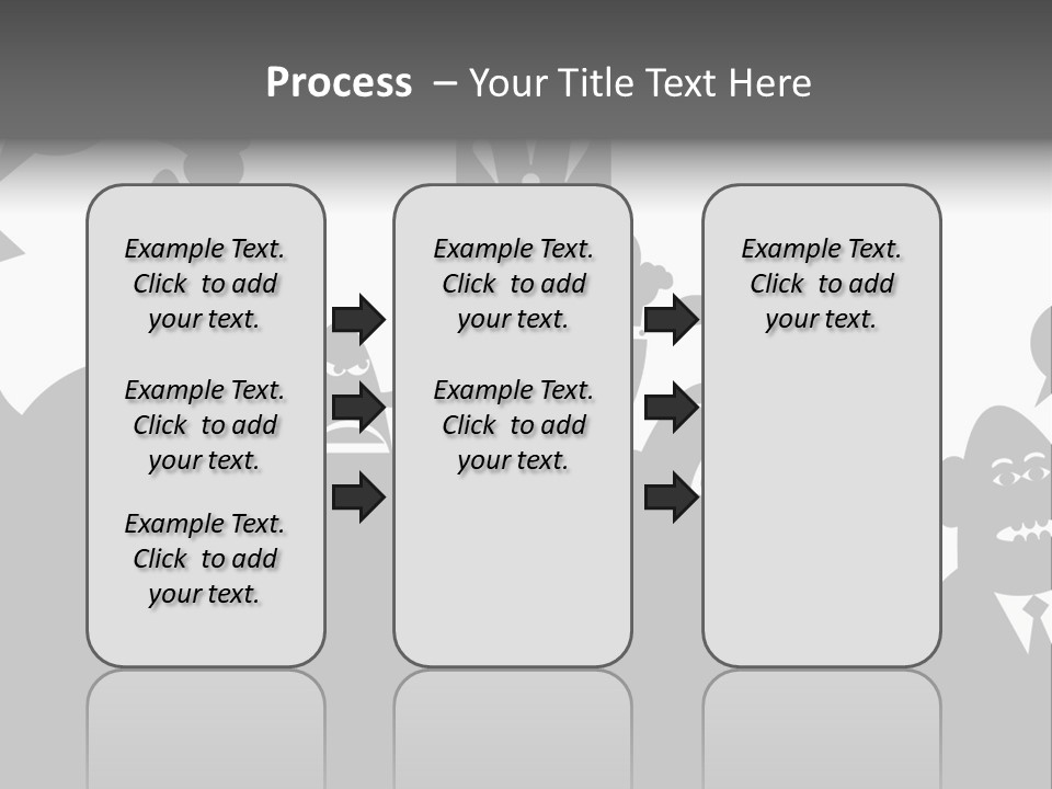 An Arguing Silhouette Crowd. Stock Vector Illustration: PowerPoint Template
