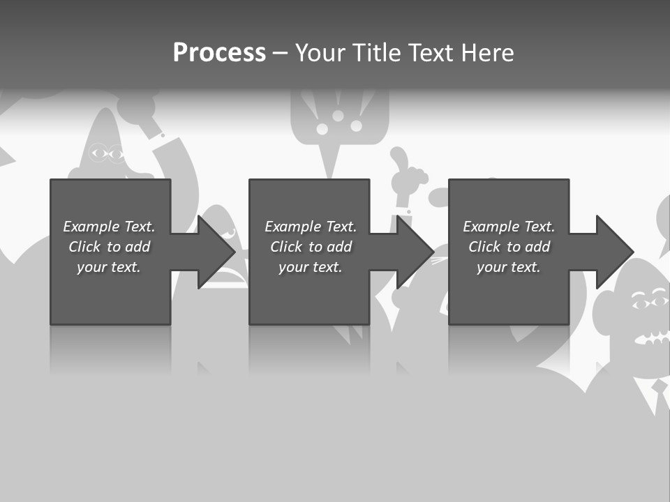 An Arguing Silhouette Crowd. Stock Vector Illustration: PowerPoint Template