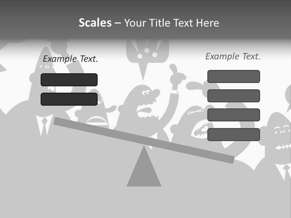 An Arguing Silhouette Crowd. Stock Vector Illustration: PowerPoint Template