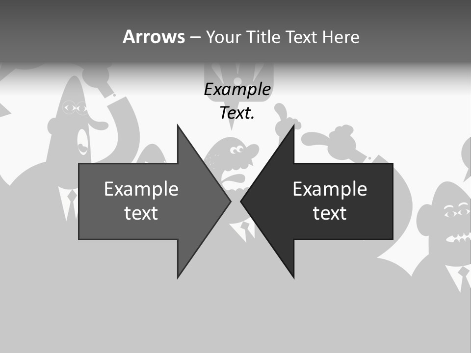 An Arguing Silhouette Crowd. Stock Vector Illustration: PowerPoint Template