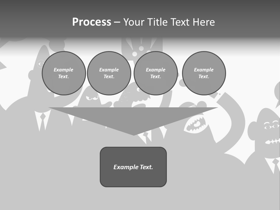 An Arguing Silhouette Crowd. Stock Vector Illustration: PowerPoint Template