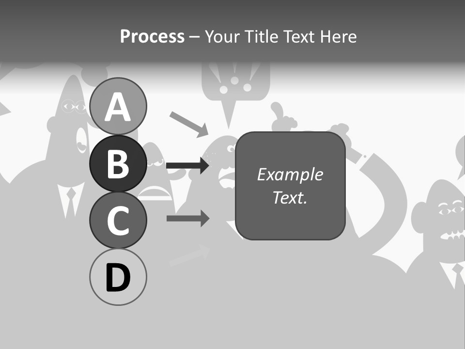 An Arguing Silhouette Crowd. Stock Vector Illustration: PowerPoint Template