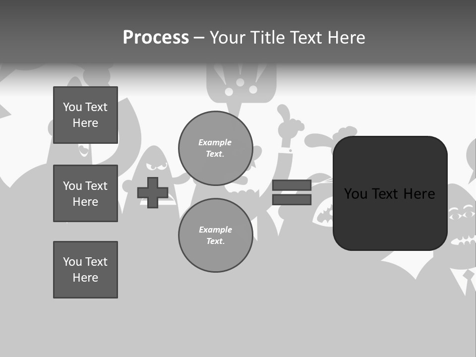 An Arguing Silhouette Crowd. Stock Vector Illustration: PowerPoint Template