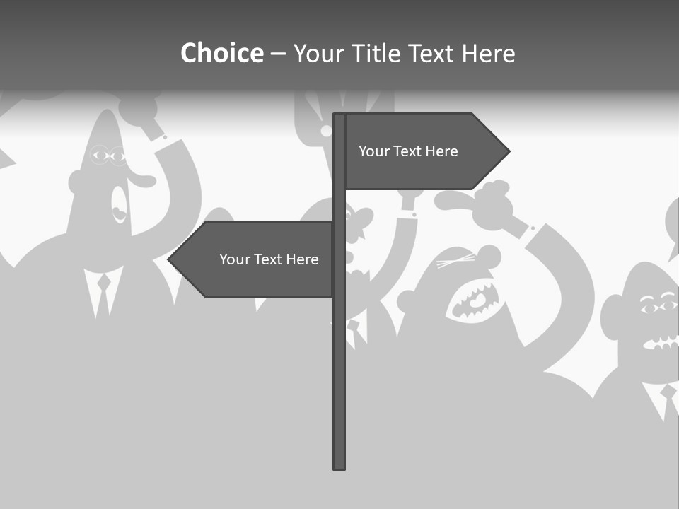 An Arguing Silhouette Crowd. Stock Vector Illustration: PowerPoint Template