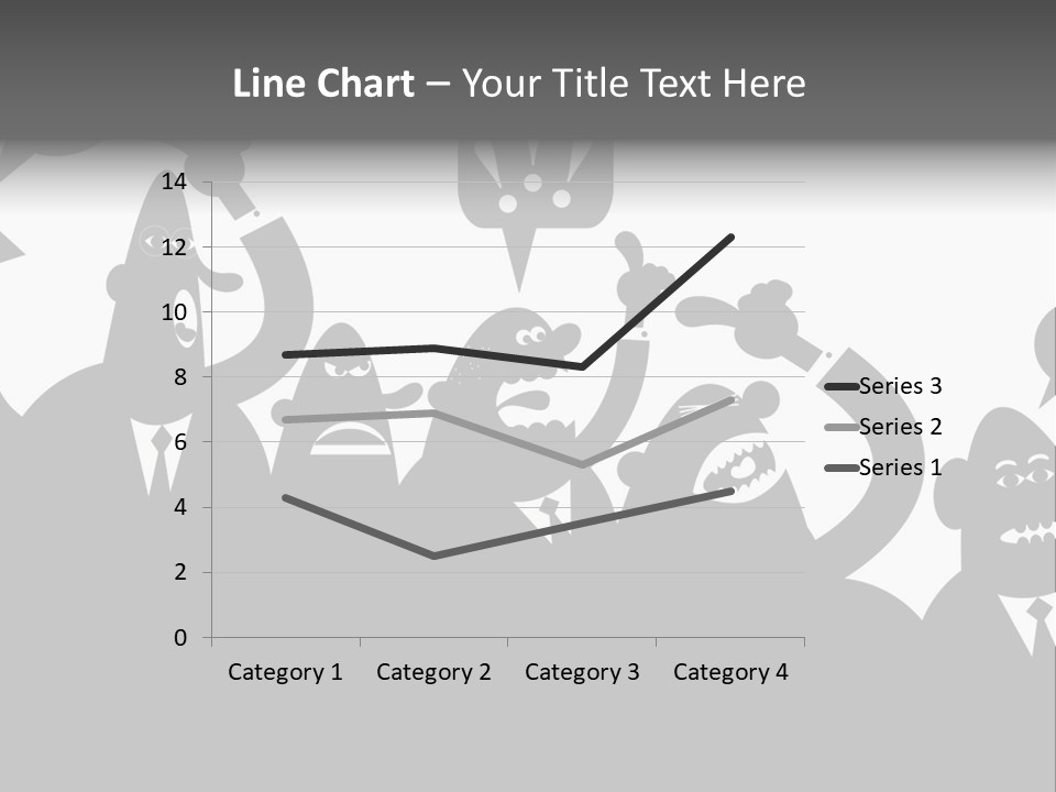 An Arguing Silhouette Crowd. Stock Vector Illustration: PowerPoint Template
