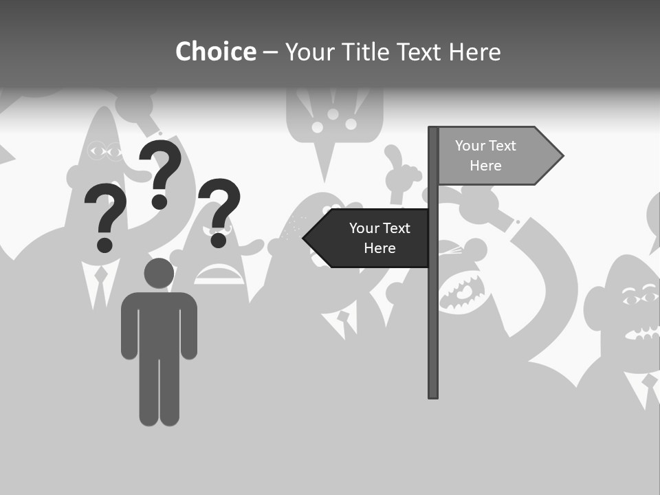 An Arguing Silhouette Crowd. Stock Vector Illustration: PowerPoint Template
