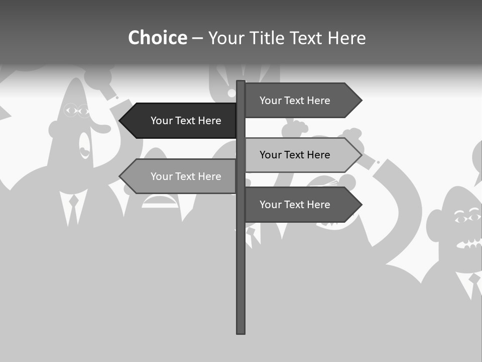 An Arguing Silhouette Crowd. Stock Vector Illustration: PowerPoint Template