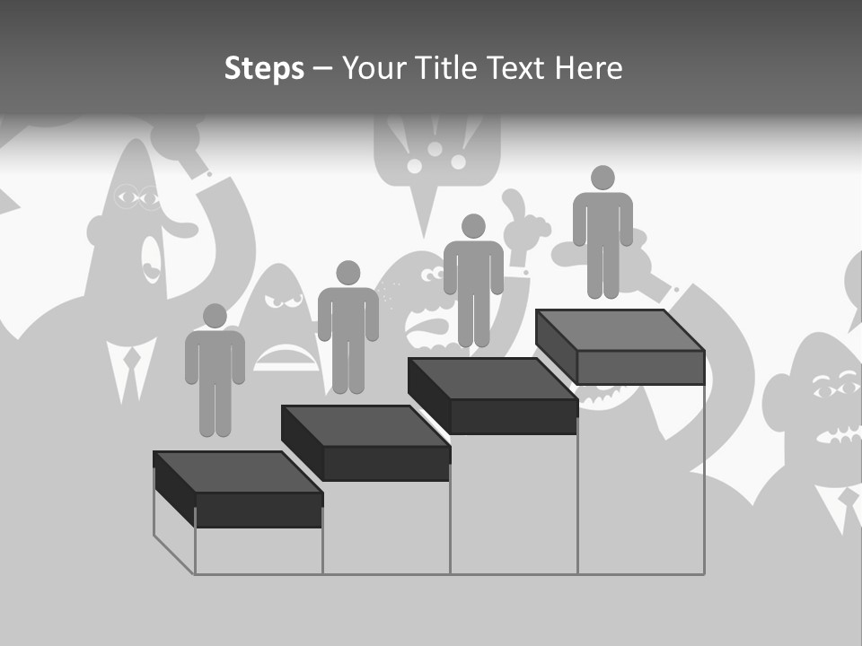 An Arguing Silhouette Crowd. Stock Vector Illustration: PowerPoint Template