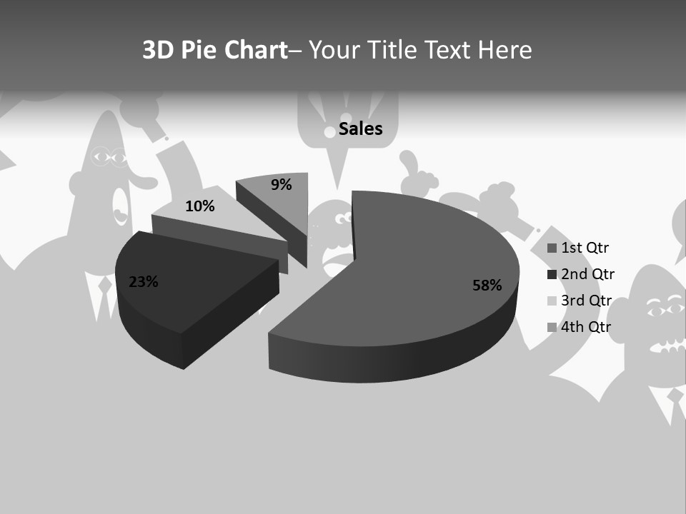 An Arguing Silhouette Crowd. Stock Vector Illustration: PowerPoint Template