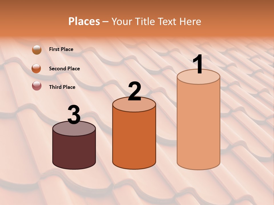 A Red Tile Roof With A Name Of Presentation PowerPoint Template