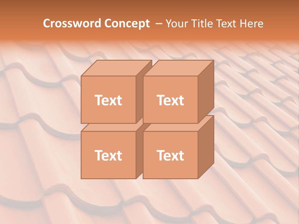 A Red Tile Roof With A Name Of Presentation PowerPoint Template