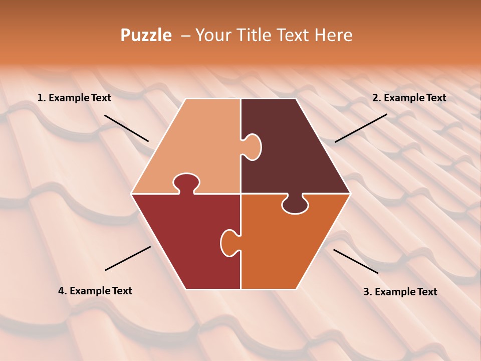 A Red Tile Roof With A Name Of Presentation PowerPoint Template