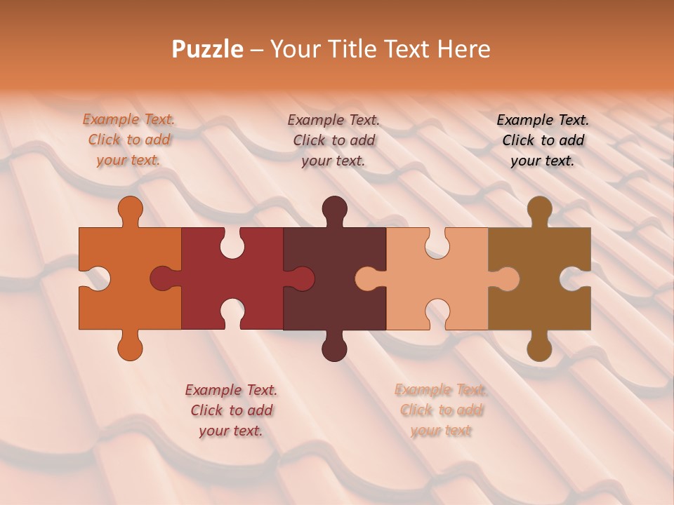 A Red Tile Roof With A Name Of Presentation PowerPoint Template