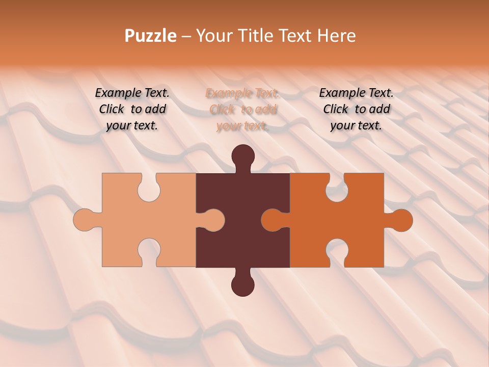 A Red Tile Roof With A Name Of Presentation PowerPoint Template