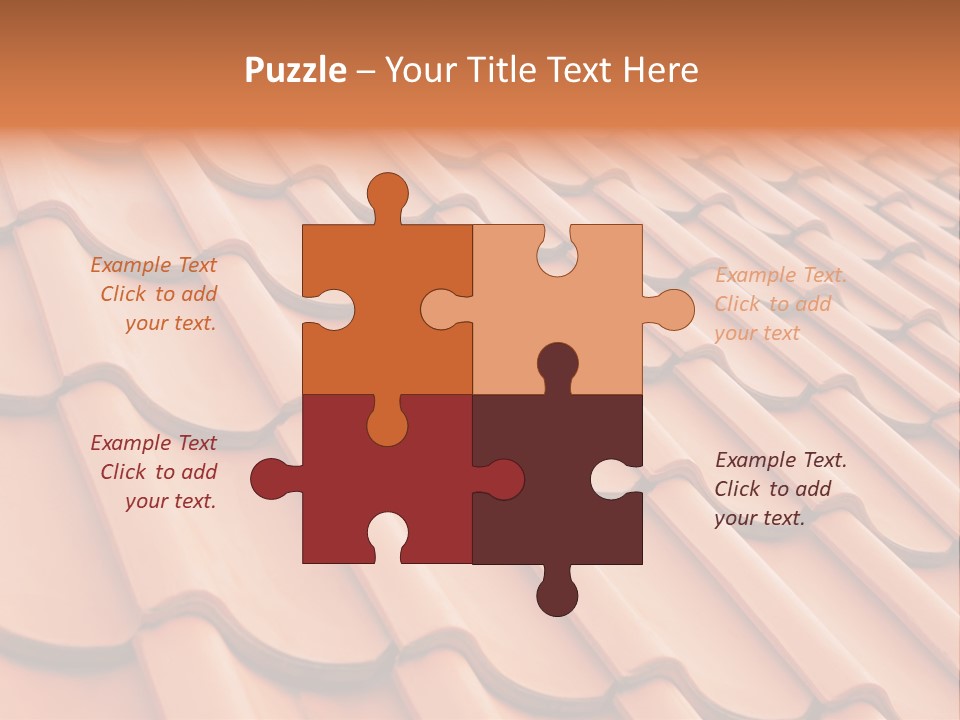 A Red Tile Roof With A Name Of Presentation PowerPoint Template