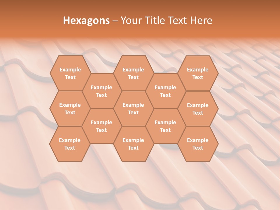 A Red Tile Roof With A Name Of Presentation PowerPoint Template