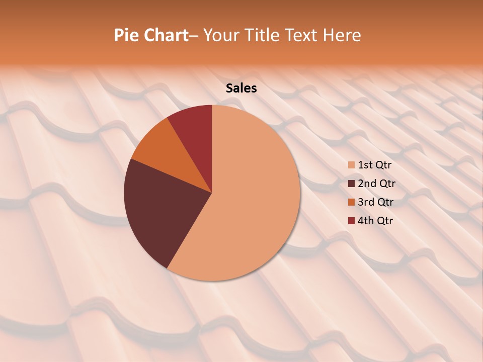 A Red Tile Roof With A Name Of Presentation PowerPoint Template