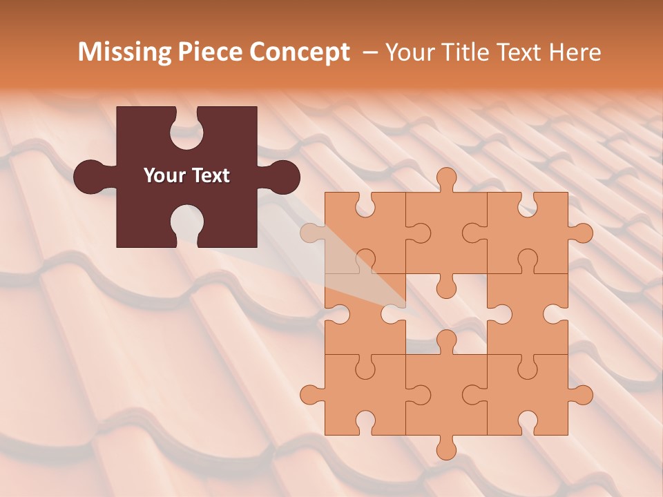 A Red Tile Roof With A Name Of Presentation PowerPoint Template