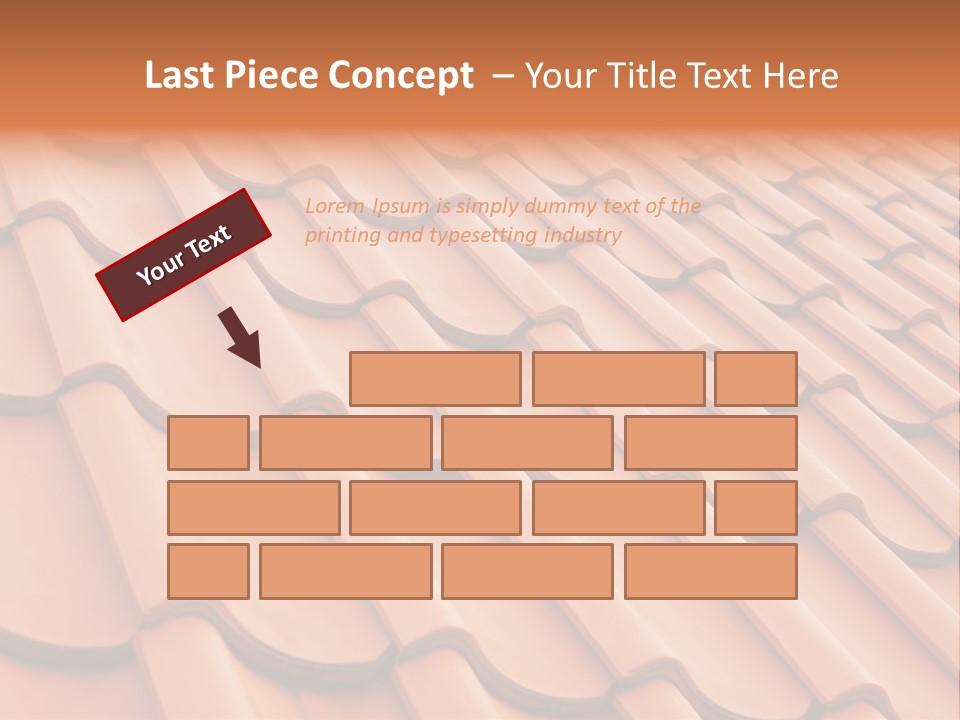 A Red Tile Roof With A Name Of Presentation PowerPoint Template