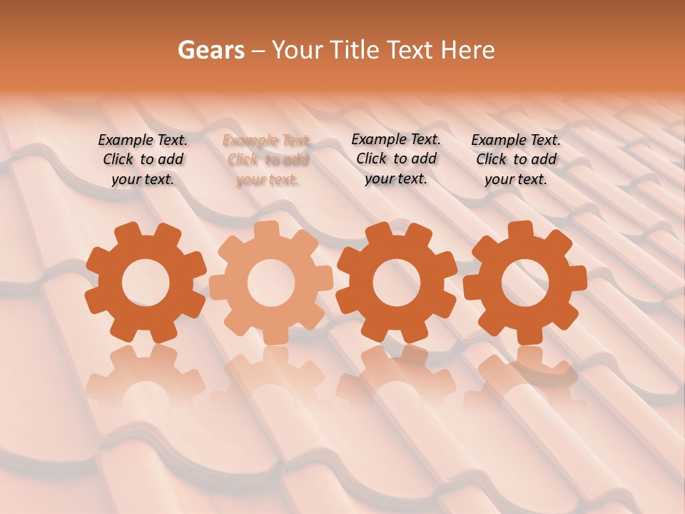 A Red Tile Roof With A Name Of Presentation PowerPoint Template